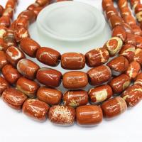 Natural Jasper Brecciated Beads, Drum, polished, DIY & different size for choice, Sold By Strand
