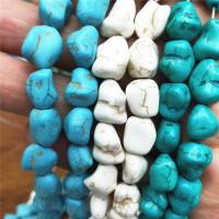 Perles turquoises, turquoise naturelle, pepite, poli, DIY, Environ 31PC/brin, Vendu par brin