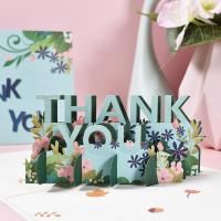 Paper 3D Greeting Card, printing, handmade & 3D effect, mixed colors, 150x200mm, 3PCs/Lot, Sold By Lot