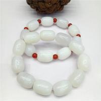 agate blanche bracelet, poli, unisexe & styles différents pour le choix, blanc, 13x18mm, Vendu par Environ 7.5 pouce brin
