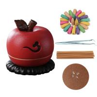 Traditional Ceramic Inserted Burner Incense Seat, Porcelain, plated, for home and office & durable, 90x90x70mm, Sold By PC