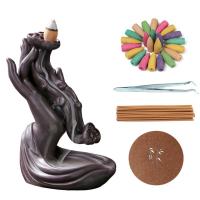 Backflow Incense Burner, Porcelain, plated, for home and office, more colors for choice, 110x70x160mm, Sold By PC