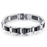 Men Bracelet, Titanium Steel, plated, for man, more colors for choice, 220mm, Sold Per Approx 8.66 Inch Strand