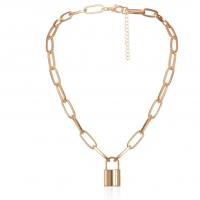 Zinc Alloy smykker halskæde, med 2.75 inch extender kæde, forgyldt, for kvinde, flere farver til valg, Solgt Per Ca. 19.68 inch Strand