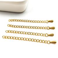Stainless Steel Extender Chain, plated, durable & DIY, gold, Sold By Strand