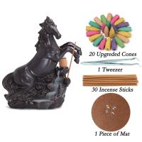 Backflow Incense Burner, Porcelain, plated, for home and office & durable, more colors for choice, 143x60x157mm, Sold By PC