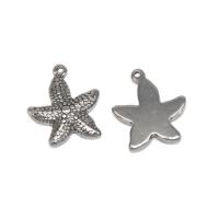 Bijoux pendentifs en acier inoxydable , étoile de mer, Placage, durable & DIY, 3x16mm, Vendu par PC