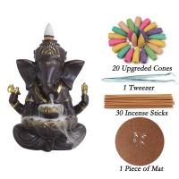 Backflow Incense Burner, Porcelain, plated, for home and office & durable, more colors for choice, 104x96x135mm, Sold By PC