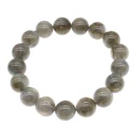 Gemstone Bracelets Labradorite Round polished fashion jewelry grey Sold Per 7.5 Inch Strand