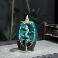 Backflow Incense Burner, Porcelain, handmade, for home and office & durable, more colors for choice, 85x70x115mm, Sold By PC