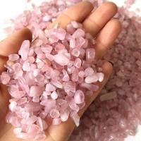 Rose Quartz Beads, Chips, different size for choice & no hole, pink, Approx 100G/Bag, Sold By Bag
