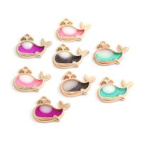 Tibetan Style Enamel Pendants, Whale, plated, fashion jewelry & DIY & Unisex, more colors for choice, nickel, lead & cadmium free, 20x15mm, 10PCs/Bag, Sold By Bag