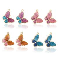 Zinc Alloy Pendants Butterfly plated fashion jewelry & DIY & for woman nickel lead & cadmium free Sold By Bag