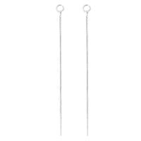 925 Sterling Silver Earring thread, plated, fashion jewelry & for woman, 90x0.65mm, 1PC/Bag, Sold By Bag