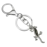 Bag Purse Charms Keyrings Keychains Brass Gecko plated durable & hardwearing nickel lead & cadmium free Sold By Lot