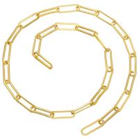 Messing Oval Chain, gold plated, verschillende grootte voor keus, 5m/Lot, Verkocht door Lot