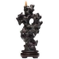Backflow Incense Burner, Porcelain, plated, for home and office, 190x120x360mm, Sold By Set