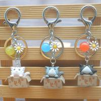 Tibetan Style Key Clasp, with PVC Plastic, random style & portable & Unisex, mixed colors, 3x2.5x1.8cm, Sold By PC