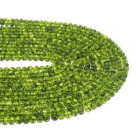 Grânulos de gemstone jóias, Pedra peridoto, Roda, polido, DIY & tamanho diferente para a escolha, verde, vendido por Strand
