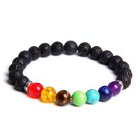 Gemstone Bracelets, Round, polished, fashion jewelry & different styles for choice, more colors for choice, 8mm, Sold By Strand