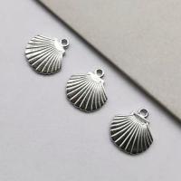 Zinc Alloy Pendants Shell platinum color plated Unisex nickel lead & cadmium free Approx Sold By Bag