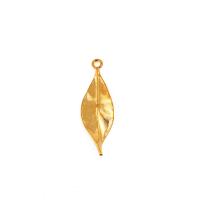 Tibetan Style Leaf Pendants, gold color plated, Unisex, nickel, lead & cadmium free, 50x16mm, Approx 100PCs/Bag, Sold By Bag
