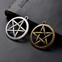 Tibetan Style Pendants, pentagram, plated, DIY, more colors for choice, nickel, lead & cadmium free, 24x27mm, Approx 100PCs/Bag, Sold By Bag