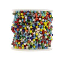 Edelstahl-Schmuck -Kette, Edelstahl, mit Kristall, plattiert, DIY, farbenfroh, frei von Nickel, Blei & Kadmium, 0.4*0.3*0.1mm, 20m/Spule, verkauft von Spule