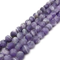Natürliche Amethyst Perlen, rund, DIY & verschiedene Größen vorhanden & satiniert, violett, verkauft von Strang