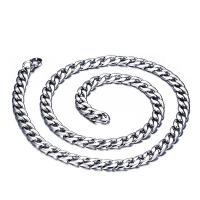 Nehrđajućeg čelika Curb Chain, Nehrđajući čelik, pozlaćen, modni nakit & za čovjeka, Prodano By PC