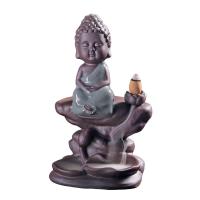 Backflow Incense Burner, Porcelain, plated, for home and office & durable, 100x180mm, Sold By PC