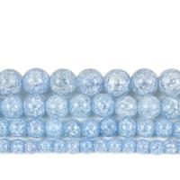 Runde Kristallperlen, Kristall, DIY & verschiedene Größen vorhanden, Crystal Bermuda Blue, verkauft von Strang
