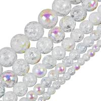 Runde Kristallperlen, Kristall, DIY & verschiedene Größen vorhanden, Crystal Aurore Boreale, verkauft von Strang