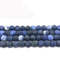 Natural Sodalite Beads, Round, DIY & different size for choice & matte & frosted, blue, Sold By Strand