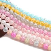Crackle Quartz Beads, Round, polished, DIY & different size for choice, more colors for choice, Sold Per 15 Inch Strand