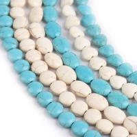 Türkis Perlen, Natürliche Türkis, Ellipse, unterschiedliche Farbe und Muster für die Wahl & DIY, keine, verkauft von Strang