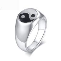Vinger Ring in edelstaal, Roestvrij staal, plated, mode sieraden & verschillende grootte voor keus & voor de mens, meer kleuren voor de keuze, 12x12x2mm, Verkocht door PC