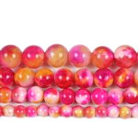 Perles en jade, Persique Jade, Rond, DIY & normes différentes pour le choix, camouflage rose pourpre, Vendu par brin