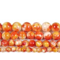 Jade Perlen, persische Jade, DIY & verschiedene Größen vorhanden, orange, verkauft von Strang