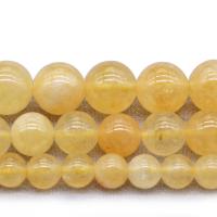 Природных бусы цитрин, Бусины из цитрина, DIY & разный размер для выбора, желтый, продается Strand