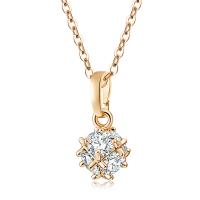 Cubic Zircon Micro Pave Brass Necklace gold color plated micro pave cubic zirconia & for woman nickel lead & cadmium free Sold Per Approx 18 Inch Strand