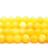 Natural Chalcedony Bead, Yellow Calcedony, Round, DIY & different size for choice & matte, yellow, Sold By Strand