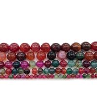 Agate Beads Tourmaline Color Agate Round DIY mixed colors Sold By Strand