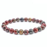 Gemstone Bracelets, Picasso Jasper, Round, Unisex & different size for choice, multi-colored, Sold By Strand