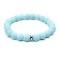 Gemstone Bracelets, Agate, Round, Unisex, more colors for choice,  18cm, Sold By Strand