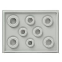 Perle design bord, Plastic, Rektangel, 347x261x16mm, 10pc'er/Lot, Solgt af Lot