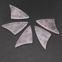 Rose Quartz Decoration, Triangle, polished, DIY, pink, 43*22*4mm, 5PCs/Bag, Sold By Bag