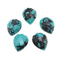 Natural Gemstone Cabochons Turquoise Heart polished DIY blue 14*10*4mm Sold By Bag