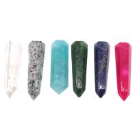Полудрагоценный камень Точка украшения, Ромб, полированный, другой цвет и узор для выбора & DIY, Много цветов для выбора, 60*16mm, продается PC