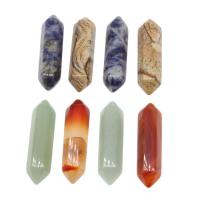 Gemstone Point Decoration, Rhombus, polished, different color and pattern for choice & DIY, more colors for choice, 8x32mm, 5PCs/Bag, Sold By Bag